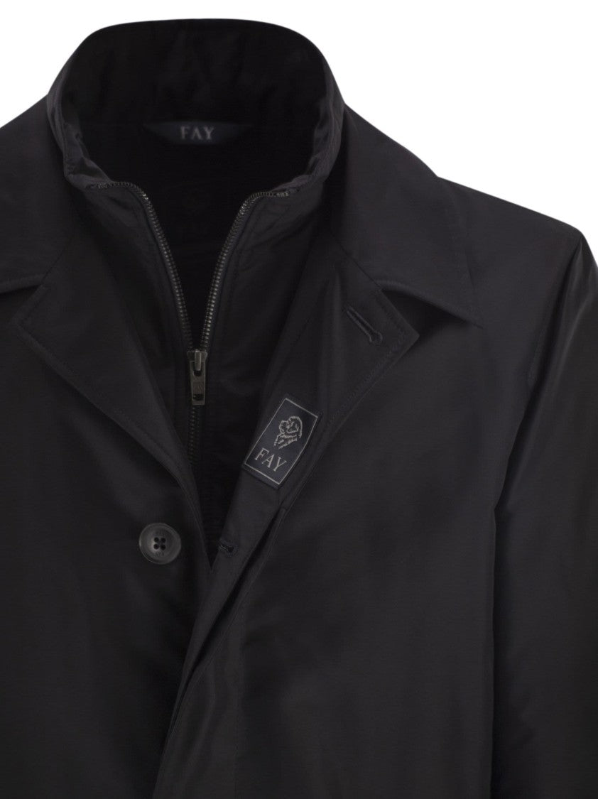 Fay Morning Coat In Technical Poplin