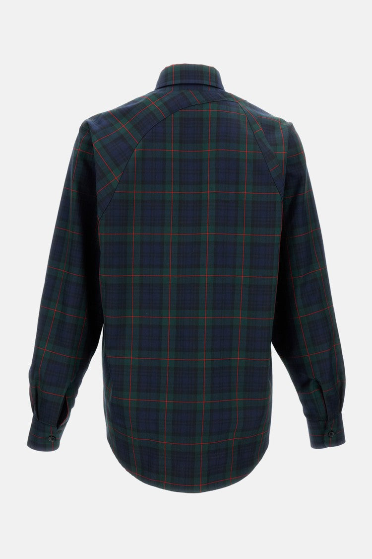 Alexander Mcqueen Classic Tartan Shirt With Metal Buckle Detail And Relaxed Fit