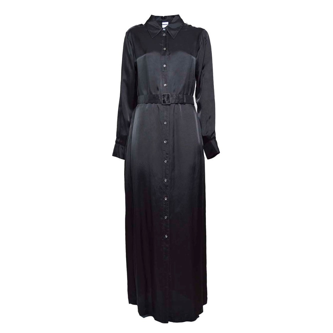 Aspesi Chemisier Dress In Viscose Twill - Black