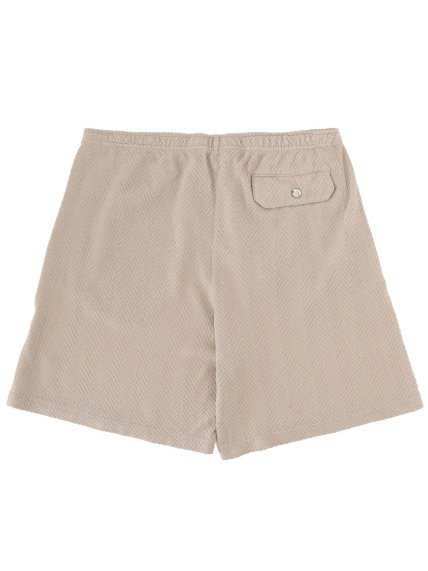 Missoni Beige Herringbone Cotton-Viscose Casual Shorts