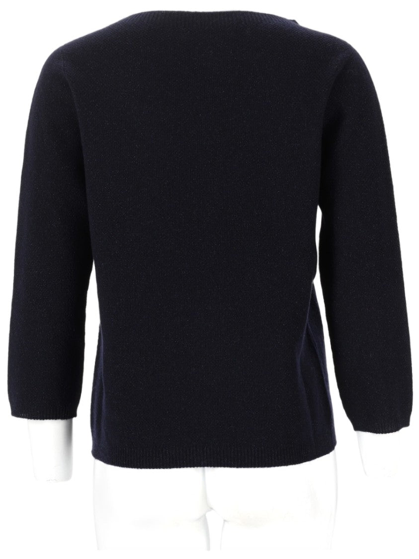 Fabiana Filippi Knit Sweater With Classic Boat Neckline And Lurex Accents
