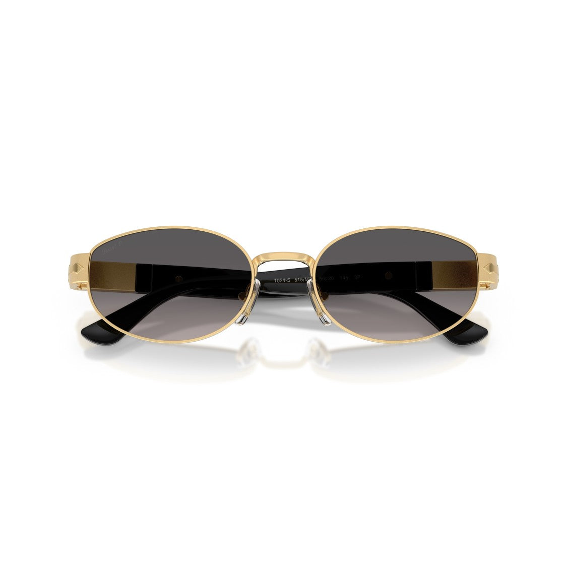 Persol Oval-Shaped Metal Frame Sunglasses With Gradient Lenses