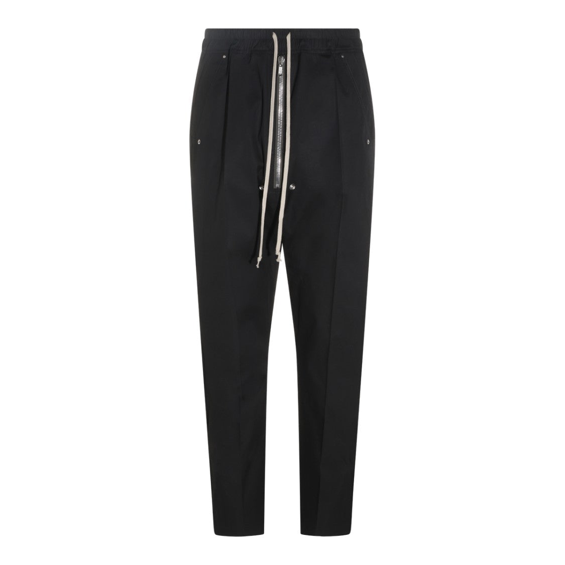 Rick Owens Tapered Trousers With High Elastic Waistband And Utility Pockets