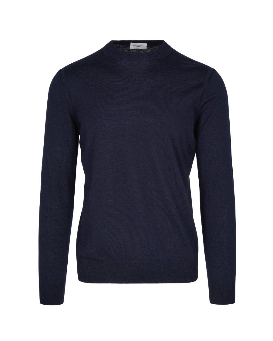 Paolo Pecora Blue Wool Sweater