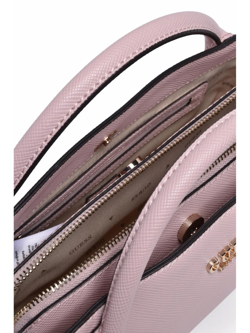 Guess Pink Polyurethane Dual-Handle Shoulder Bag
