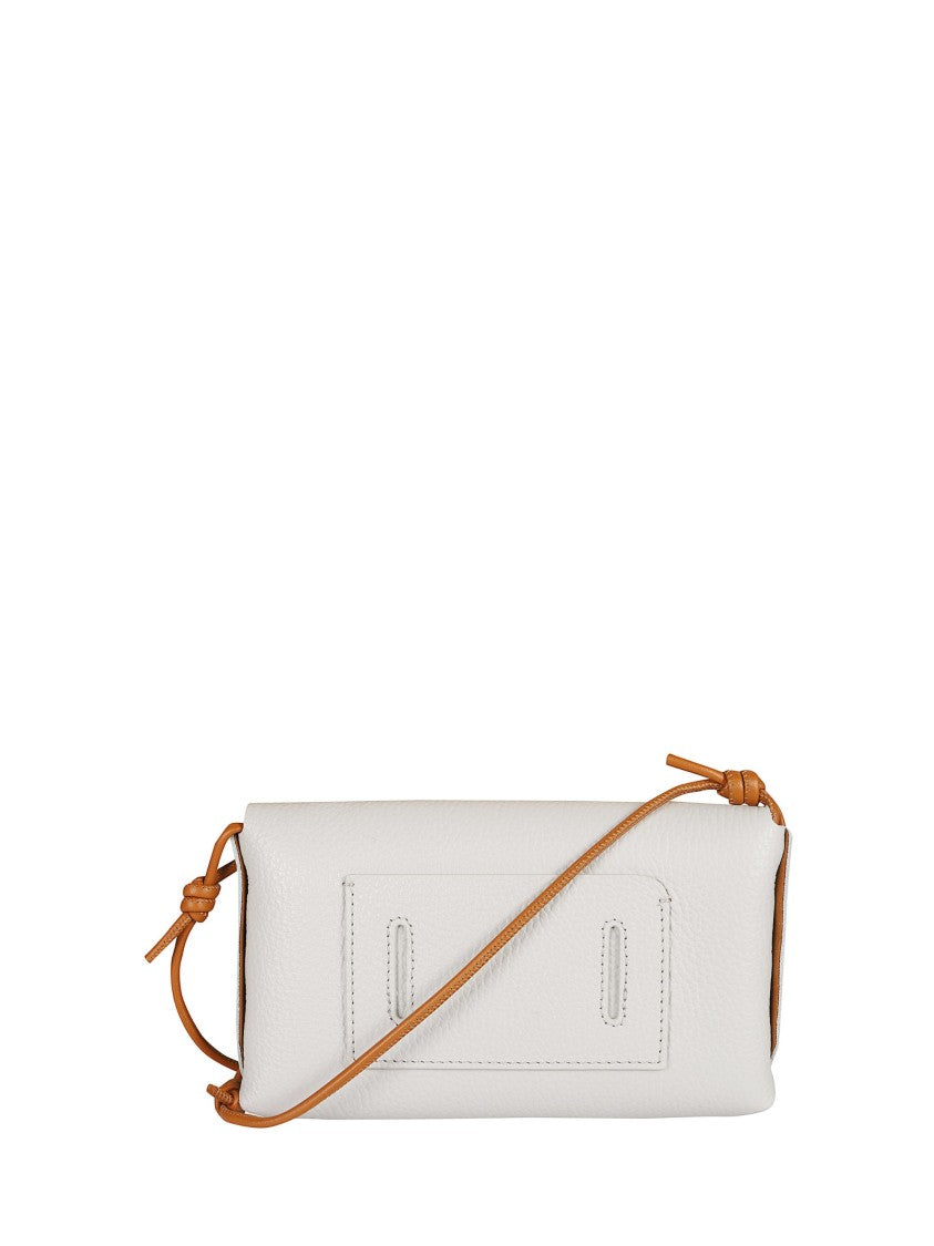 Zanellato White Pebbled Texture Silver-Tone Turn-Lock Shoulder Bag