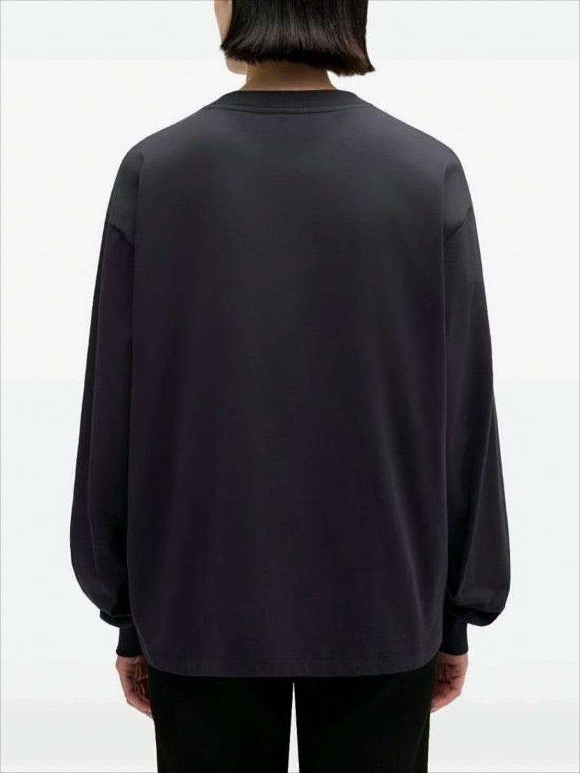 Ganni Relaxed-Fit Long-Sleeve Top With Puffed Sleeves