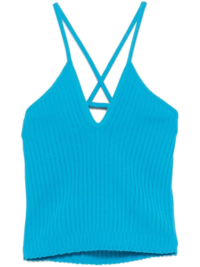 Iceberg Azure Knitted Top With Halterneck
