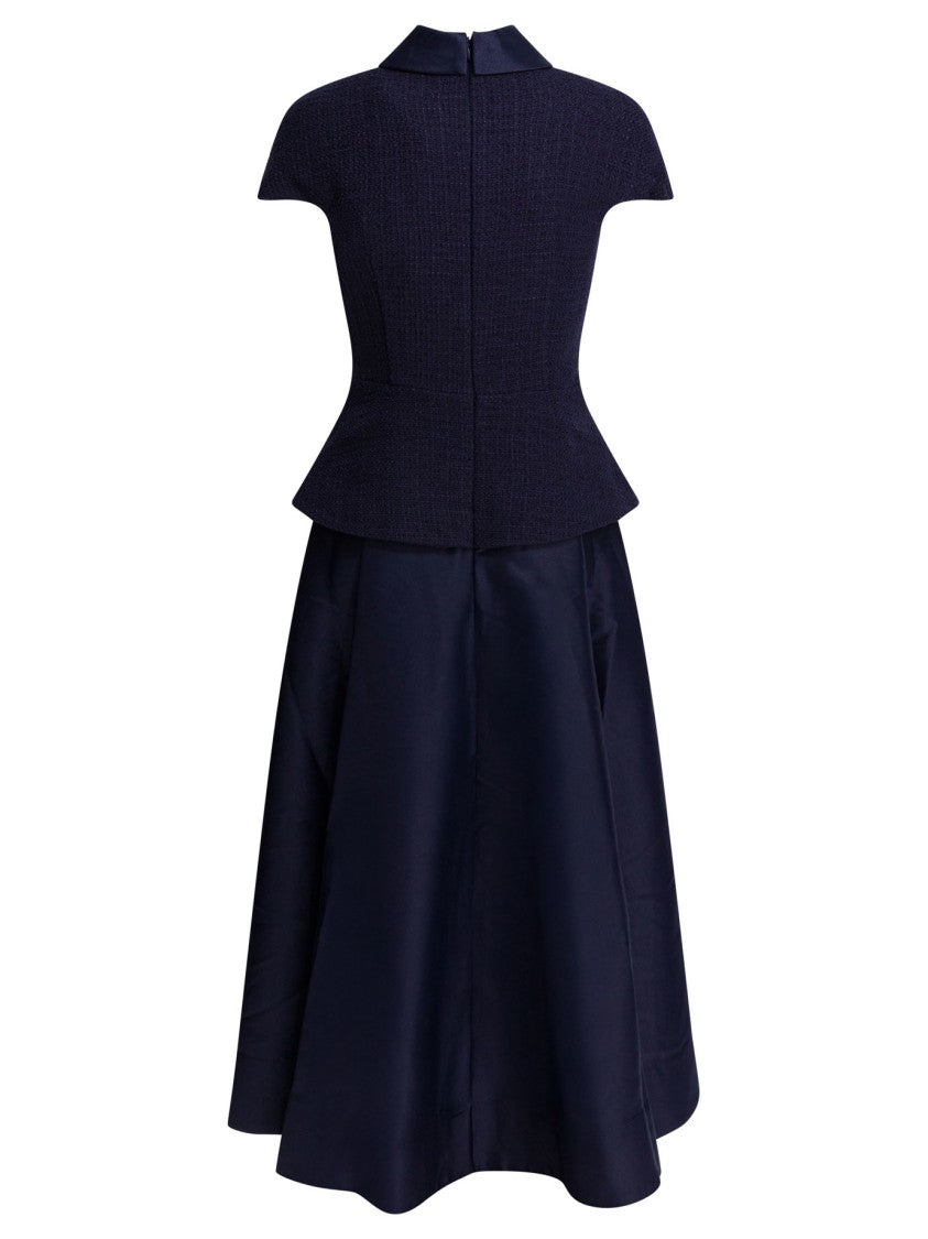 Self-Portrait Taffeta Boucle Midi Dress