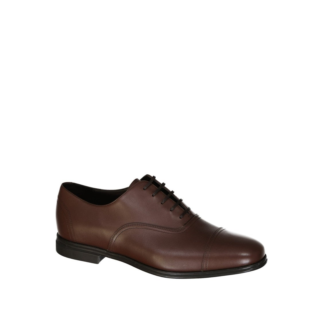 Salvatore Ferragamo Spice Leather Shoes With Polished Finish And Lace-Up Design