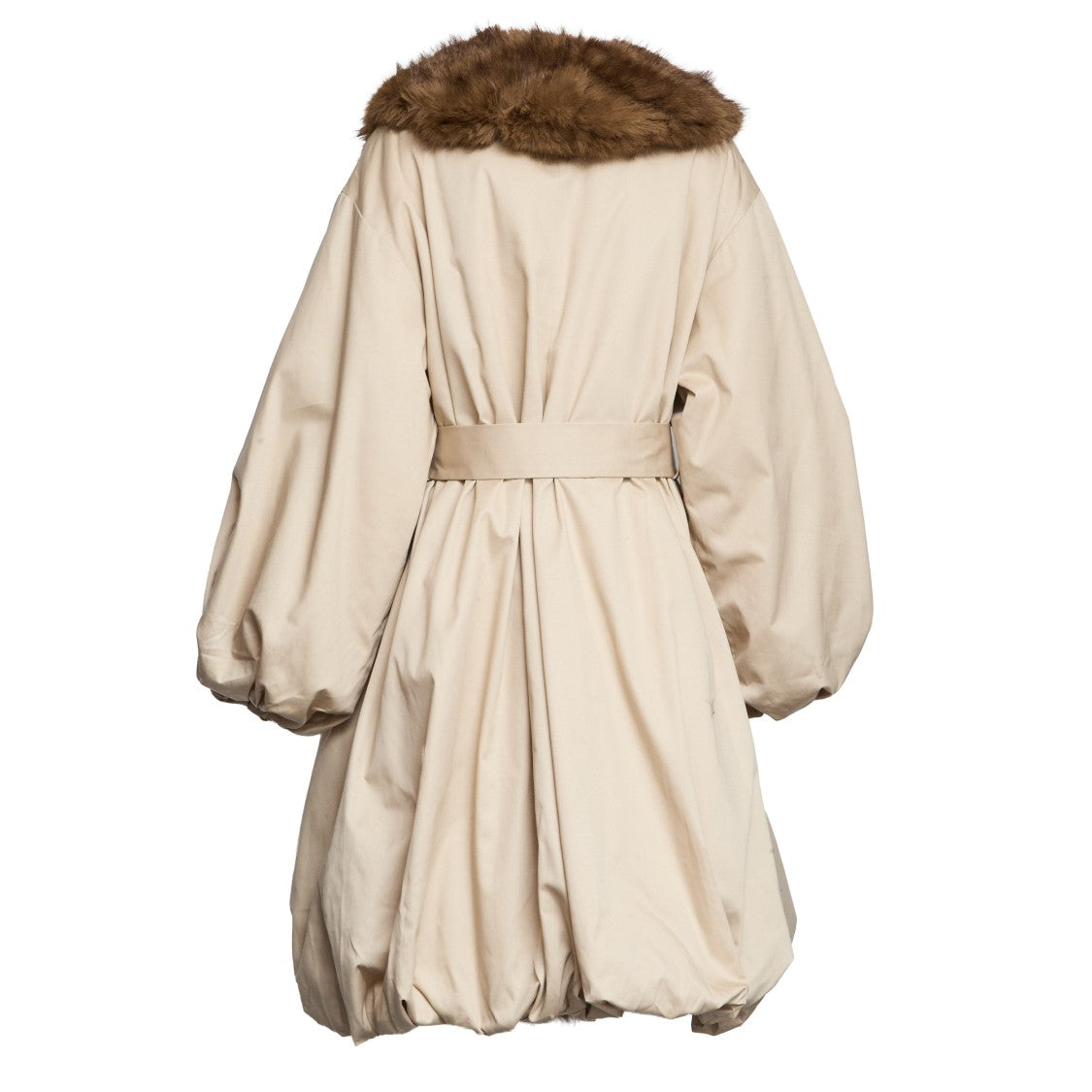 Rotate Donatella Coat With Faux Fur Collar