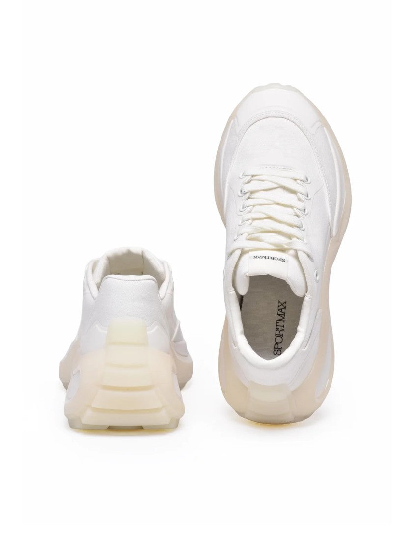 Sportmax White Canvas Querce Sneakers