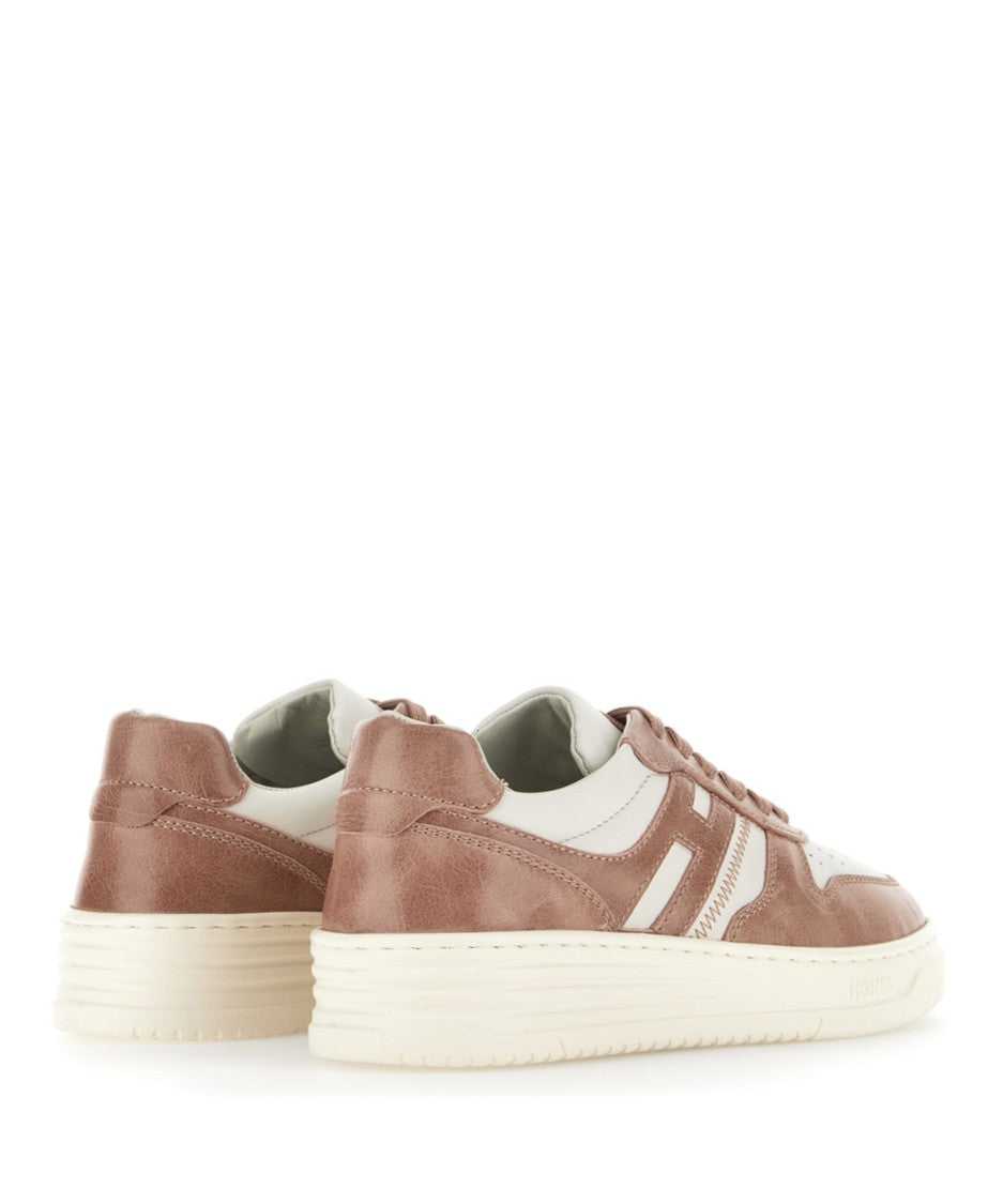 Hogan Brown Low-Top Sneakers With Perforated Details