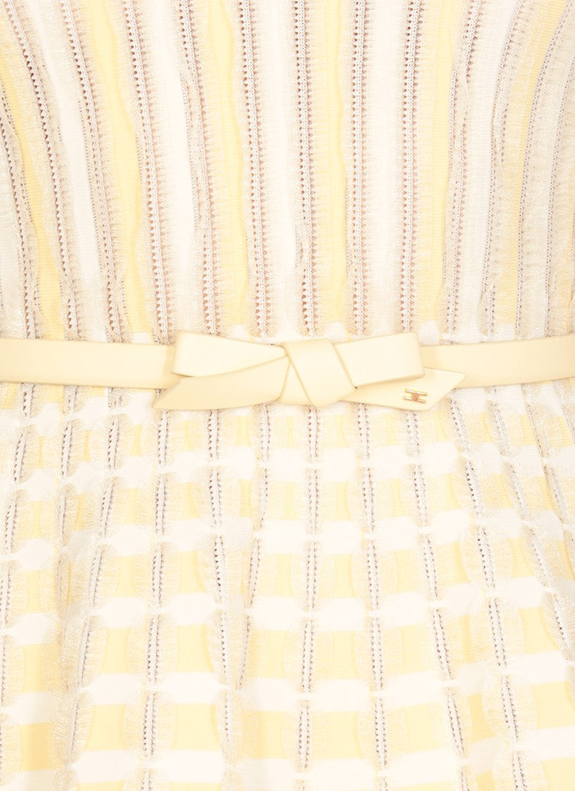 Elisabetta Franchi Yellow Viscose Dress