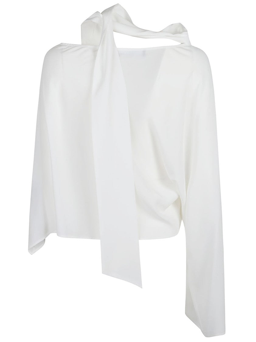Federica Tosi One Shoulder Acetate Blend Blouse