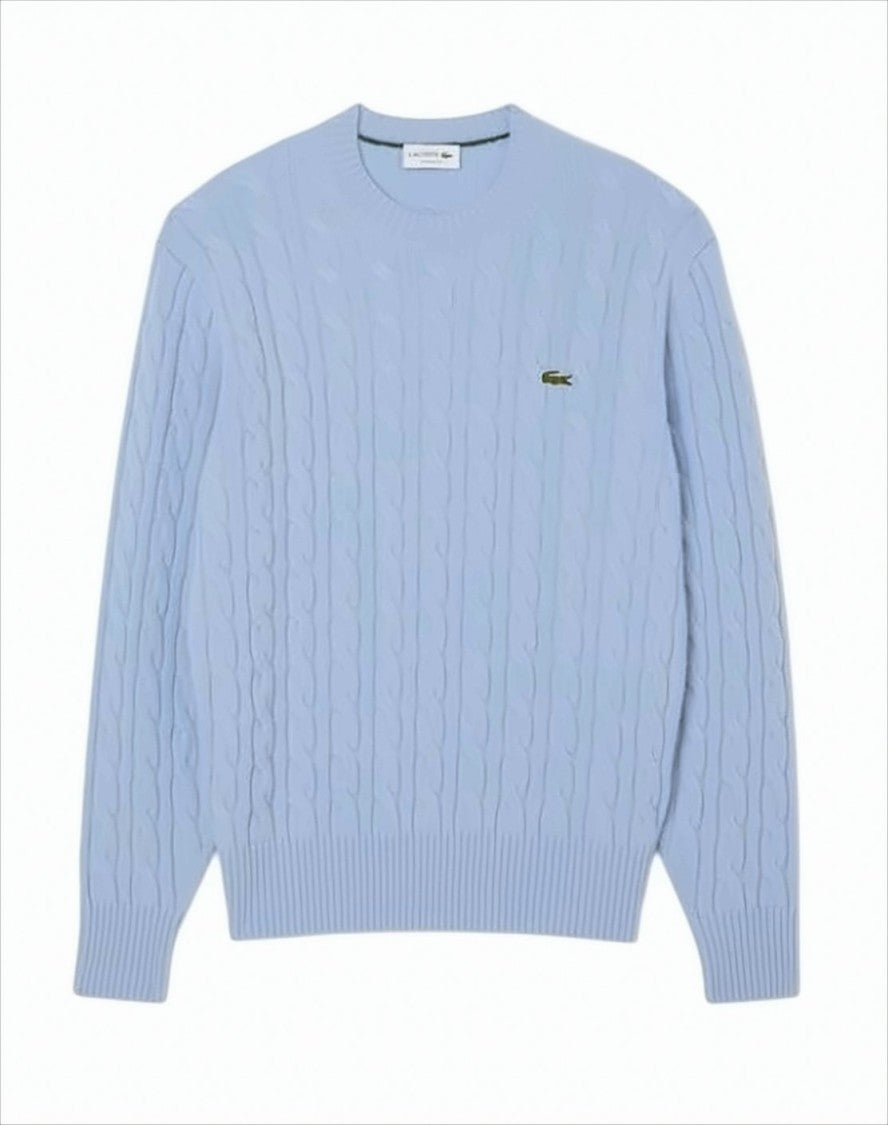 Lacoste Crew-Neck Braided Sweater
