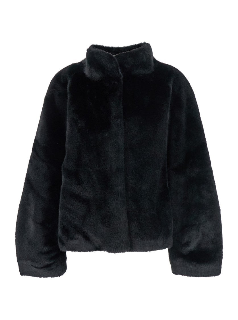 Plain Fake Mink Fur Jacket