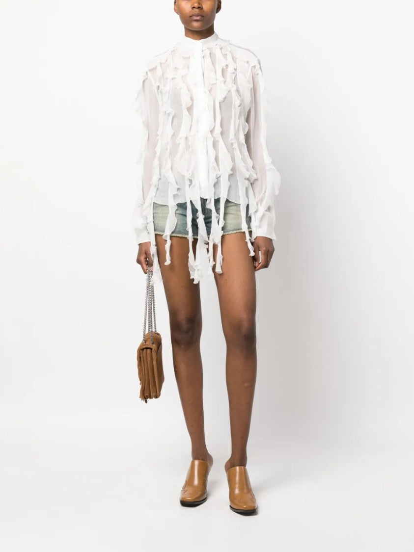 Ermanno Scervino Tailored Classic Shirt With Button-Down Front And Pointed Collar