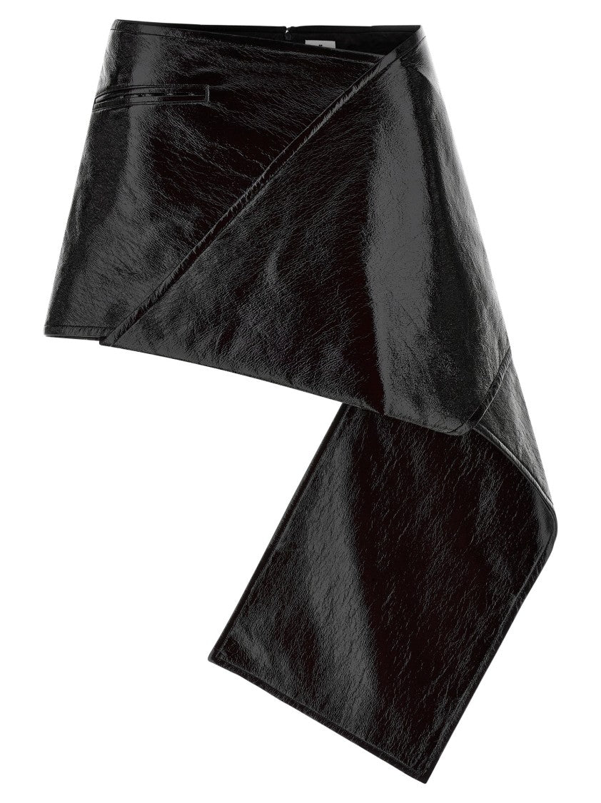 Courrèges 'Fold Vinyl Mini' Skirt