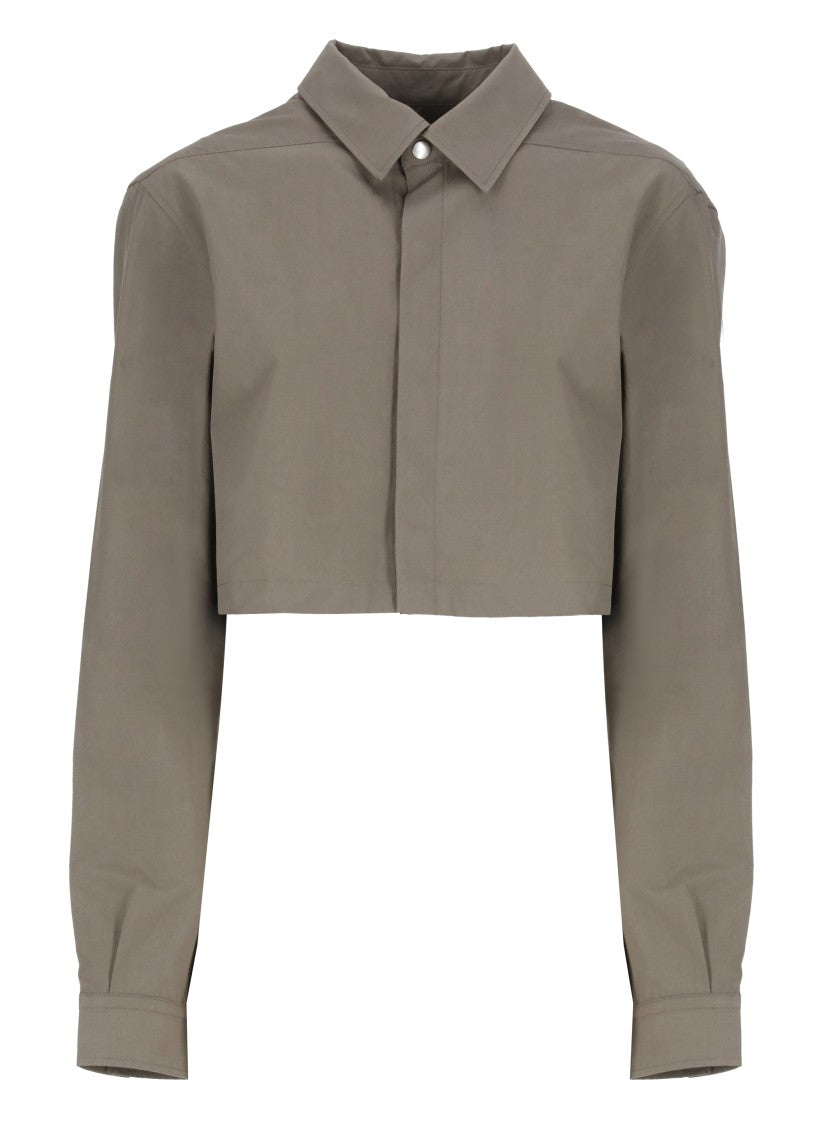Rick Owens Grey Cotton Shirt