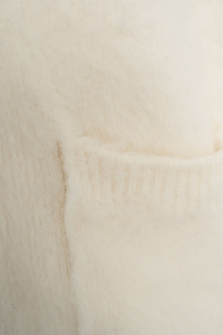 Roberto Collina Beige Structured Knit Cardigan