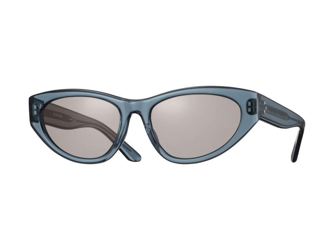 Eyevan Blue Regina-E Translucent Cat-Eye Sunglasses