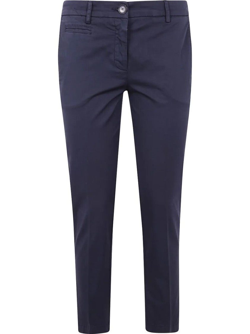 Twin-Set Tailored Slim-Fit Pants With Mid-Rise Waist