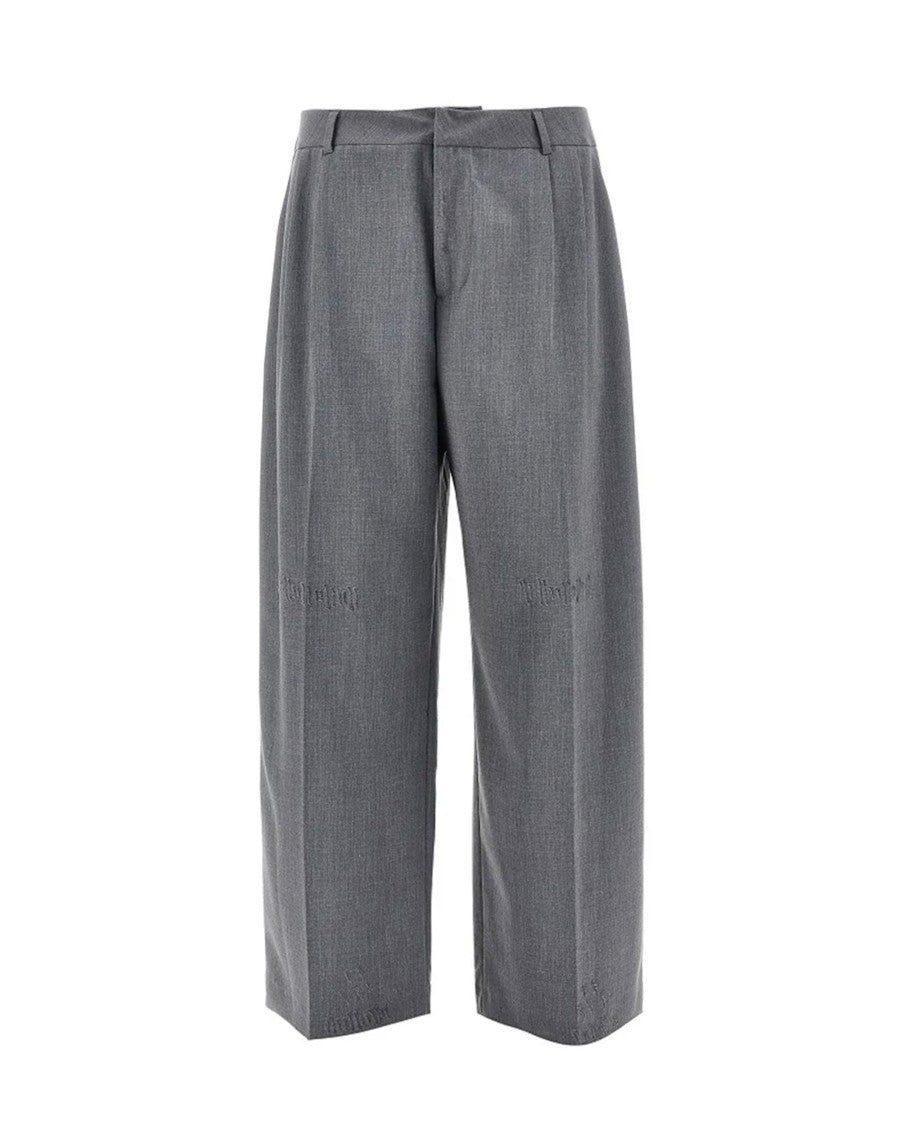 Thestroy Anthem Cotton-Blend Pleated Melange Cropped Pants