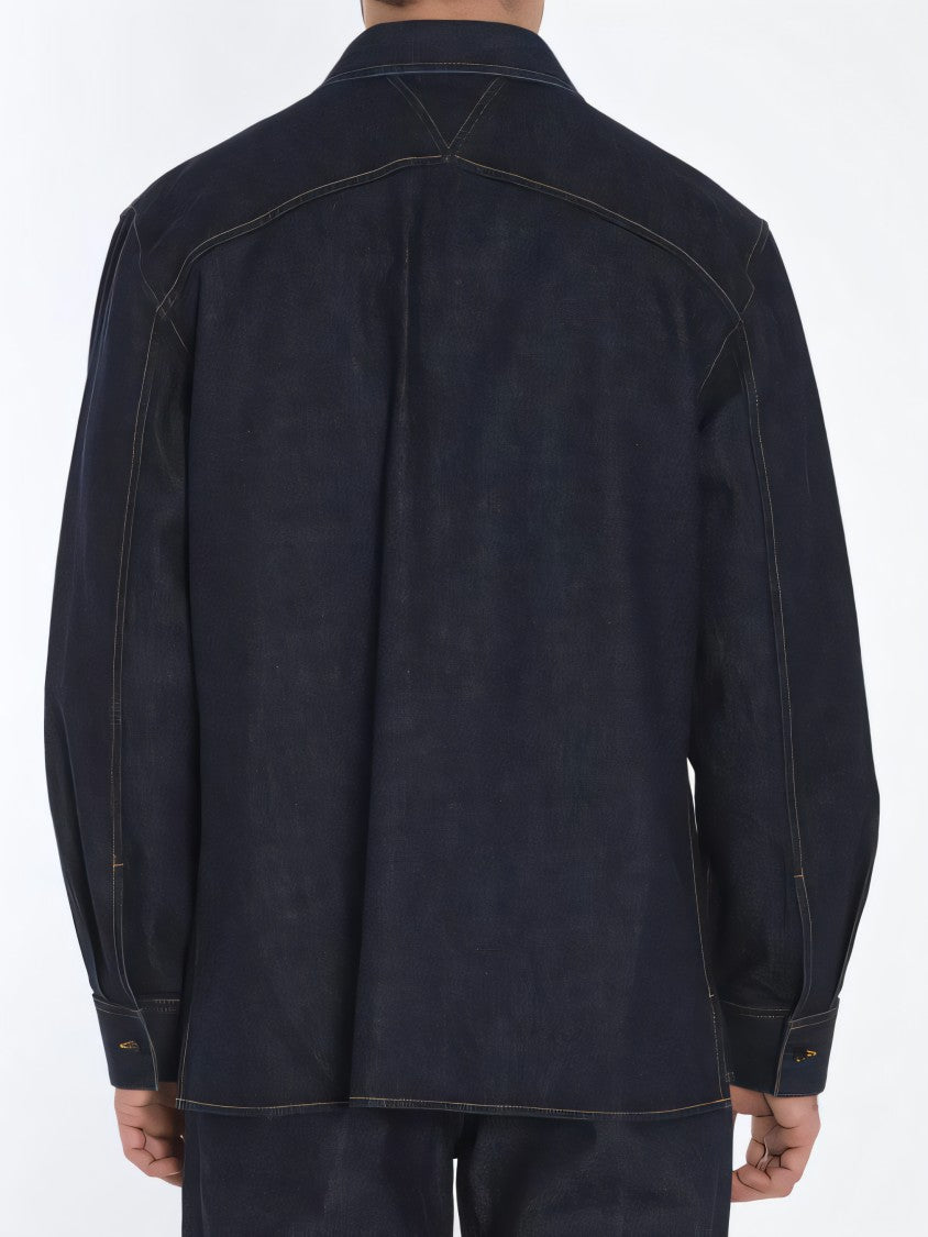 Bottega Veneta Black Long-Sleeve Shirt