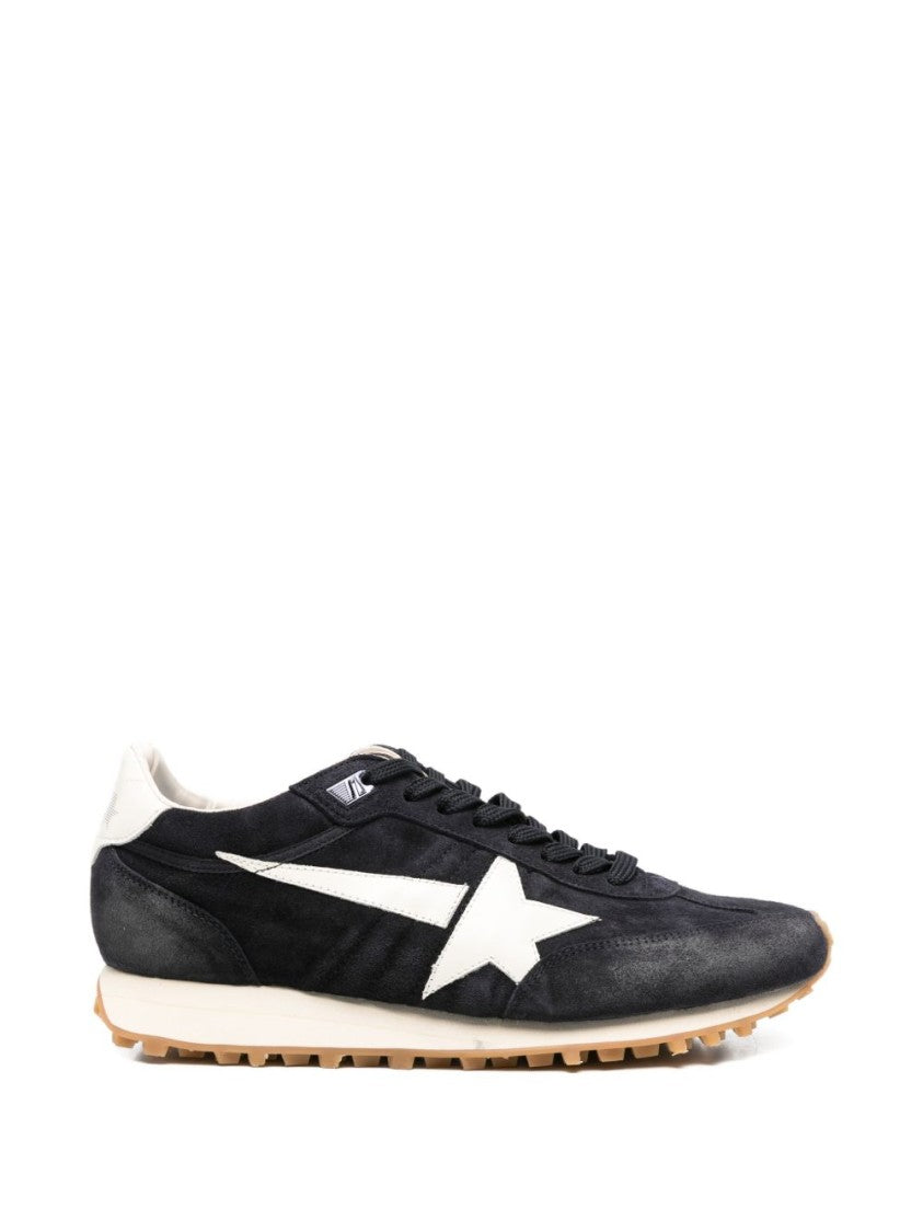 Golden Goose Low-Top Black Suede Star Detail Sneakers
