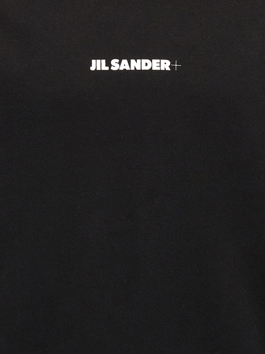 Jil Sander Brushed Cotton Hoodie With Logo Print