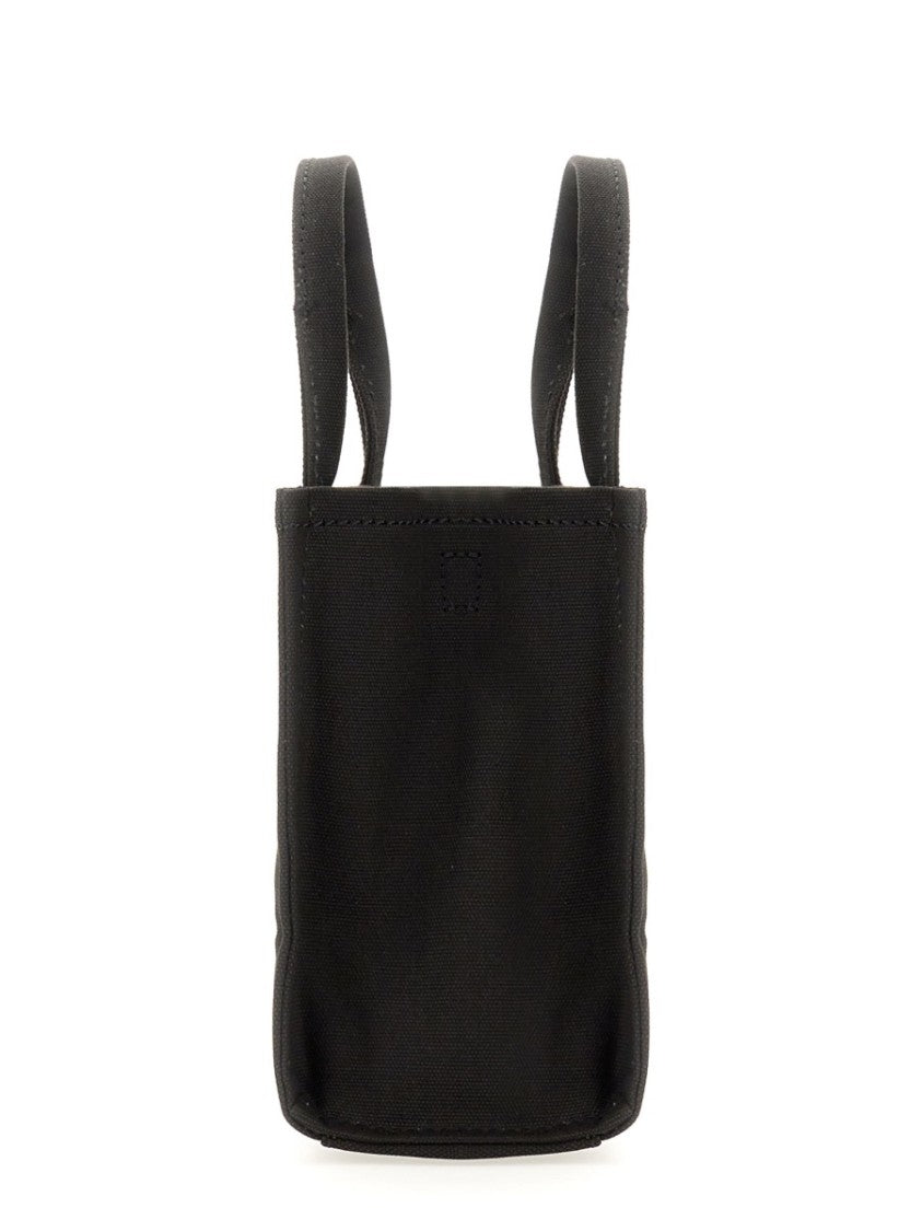 Marc Jacobs Black Cotton Canvas Small Logo Tote Bag