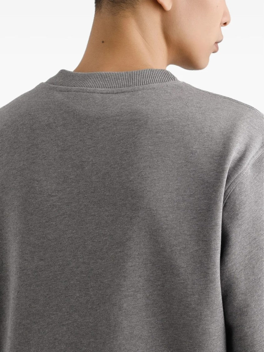Dolce & Gabbana Grey Crewneck Vintage Script Logo Sweatshirt