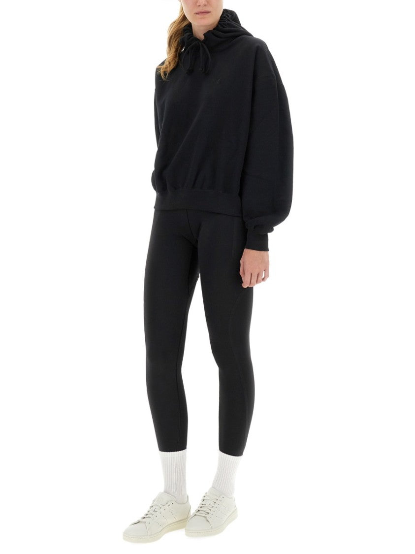 Y-3 Relaxed Fit Hoodie With Gathering At Cuffs