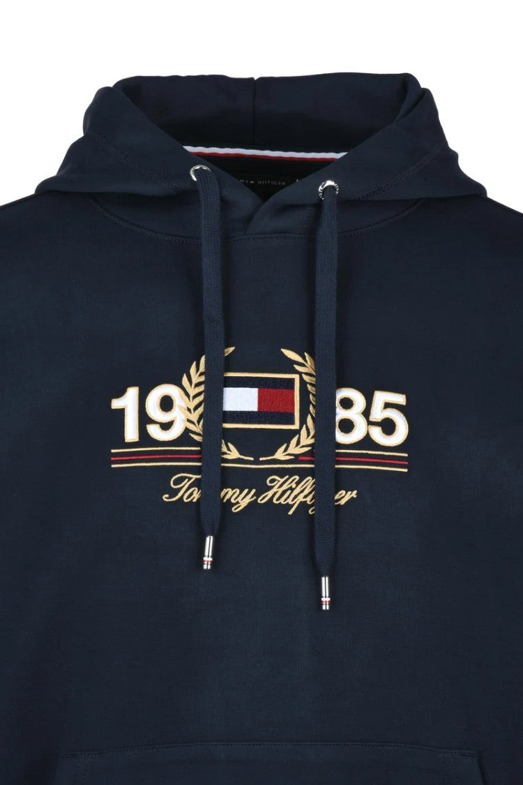 Tommy Hilfiger Blue Cotton Polyester Hoodie