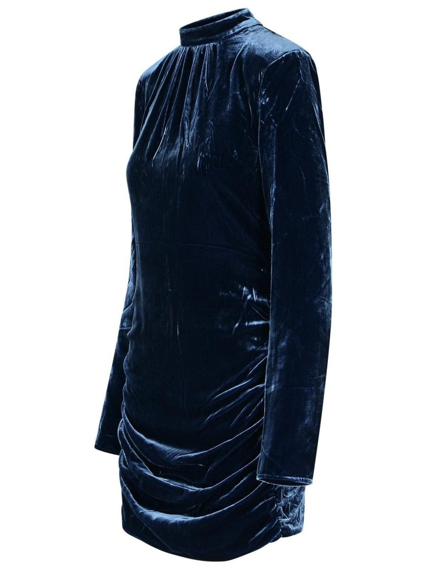 Rotate Silk Velvet Ls Mini Dress