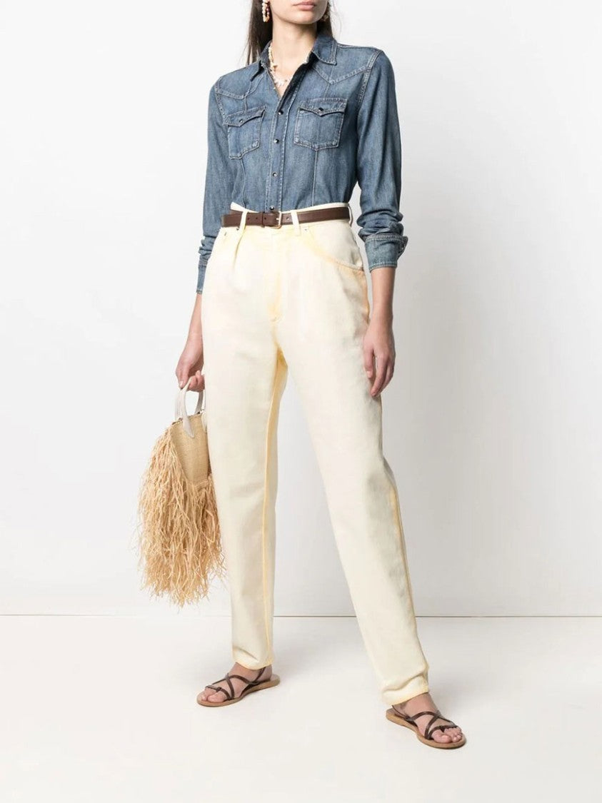 Alberta Ferretti Relaxed Straight-Leg Pants With Five-Pocket Styling