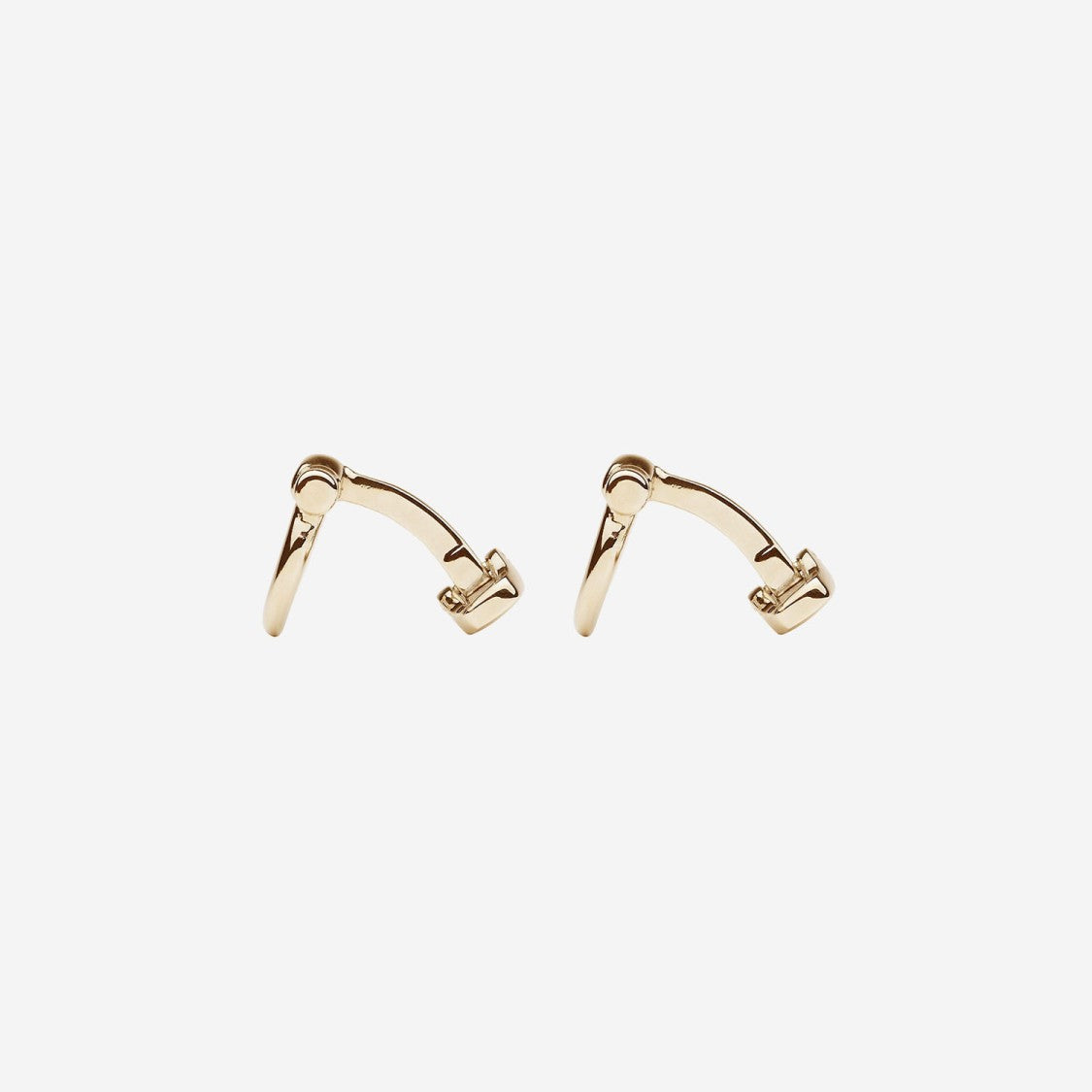 Salvatore Ferragamo Horseshoe-Design Brass Cufflinks