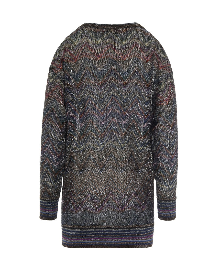Missoni Oversized Multicolor Sequin Cardigan