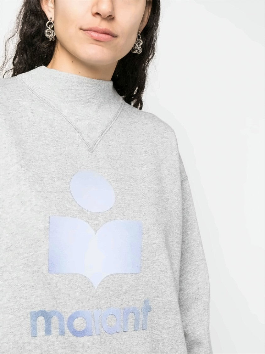 Isabel Marant Étoile Relaxed-Fit Heather Grey Sweatshirt With Minimalist Logo