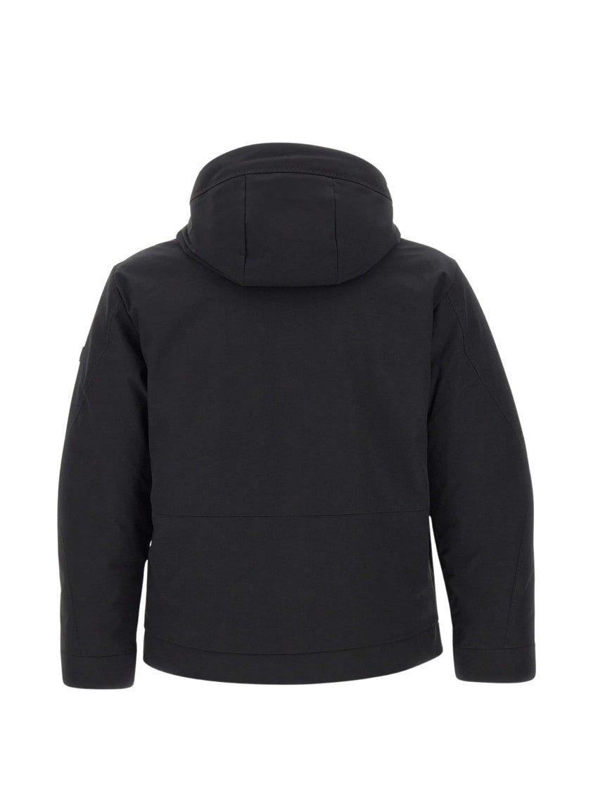 Peuterey Minimalist Smooth Loge Drawstring Hood Jacket