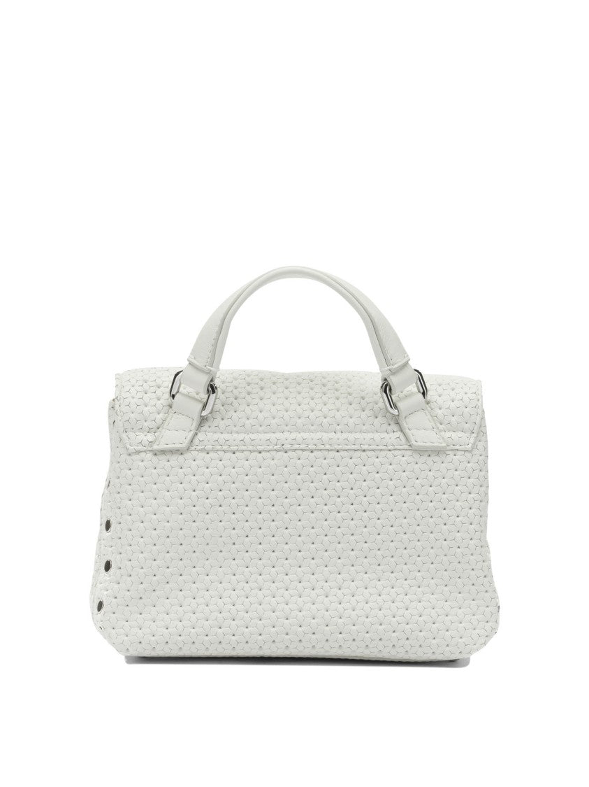 Zanellato Textured Leather Structured Handbag With Silver-Tone Twist-Lock Clasp