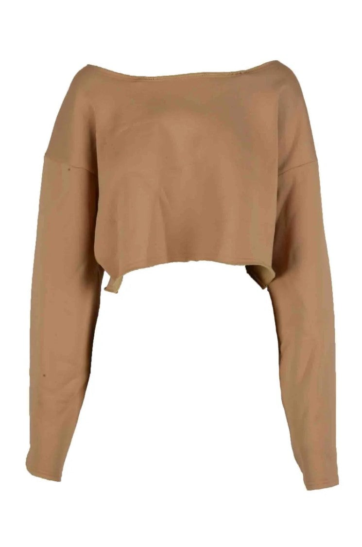 The Attico Cotton Polyamide Sweatshirt - Beige