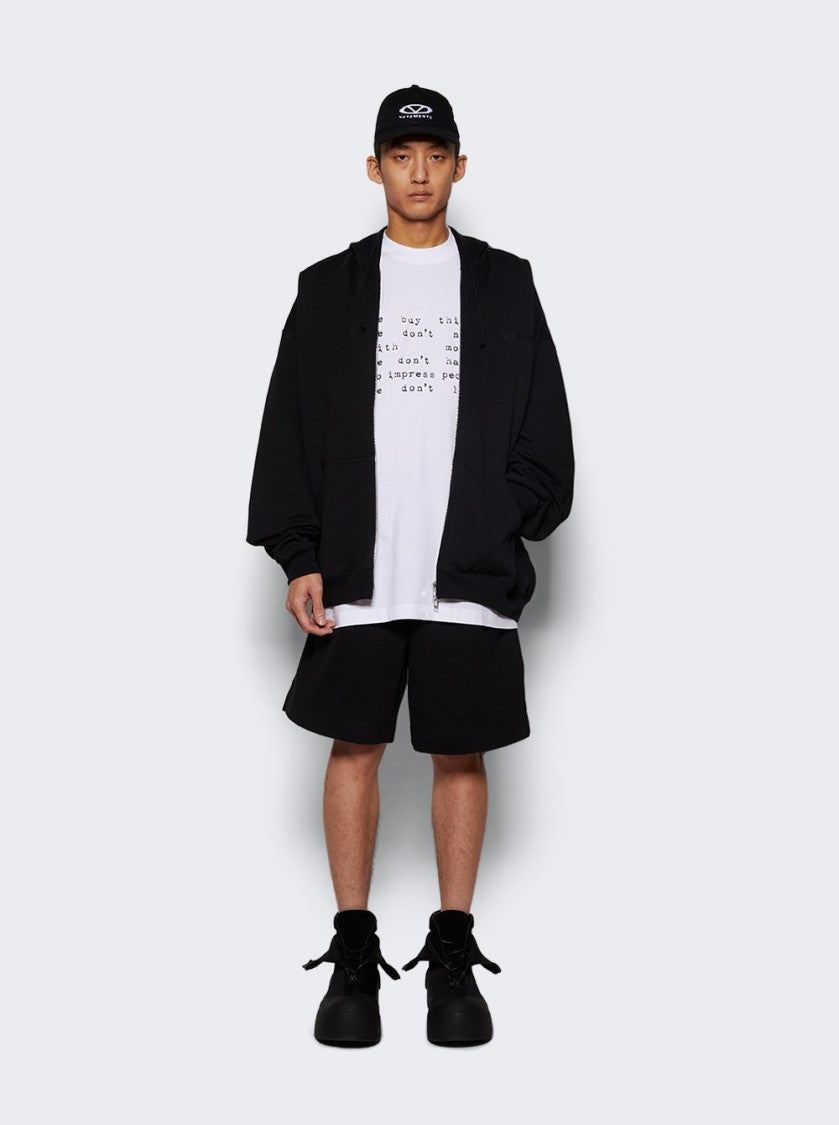Vetements Embroidered Logo Shorts Black