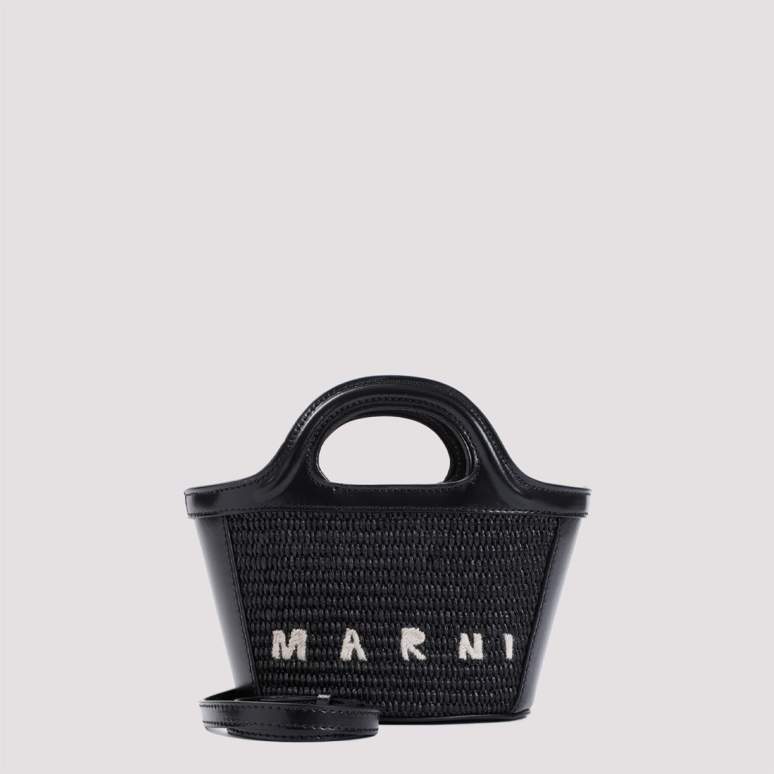 Marni Logo-Embroidered Straw Bag