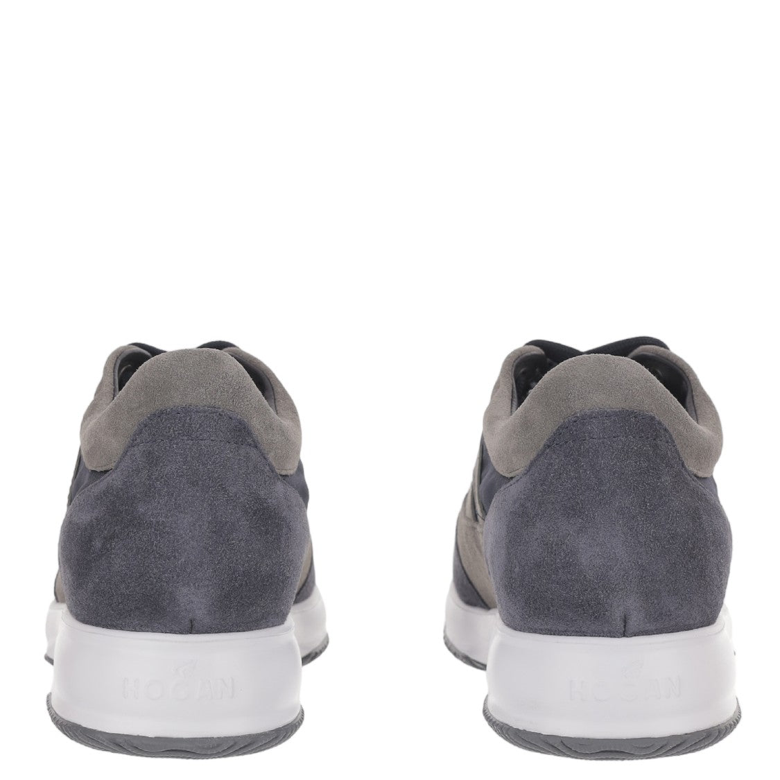 Hogan Multi-Tone Suede And Mesh Sneakers With Iconic Logo