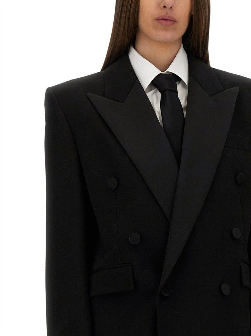 Saint Laurent Grain De Poudre Tuxedo Jacket