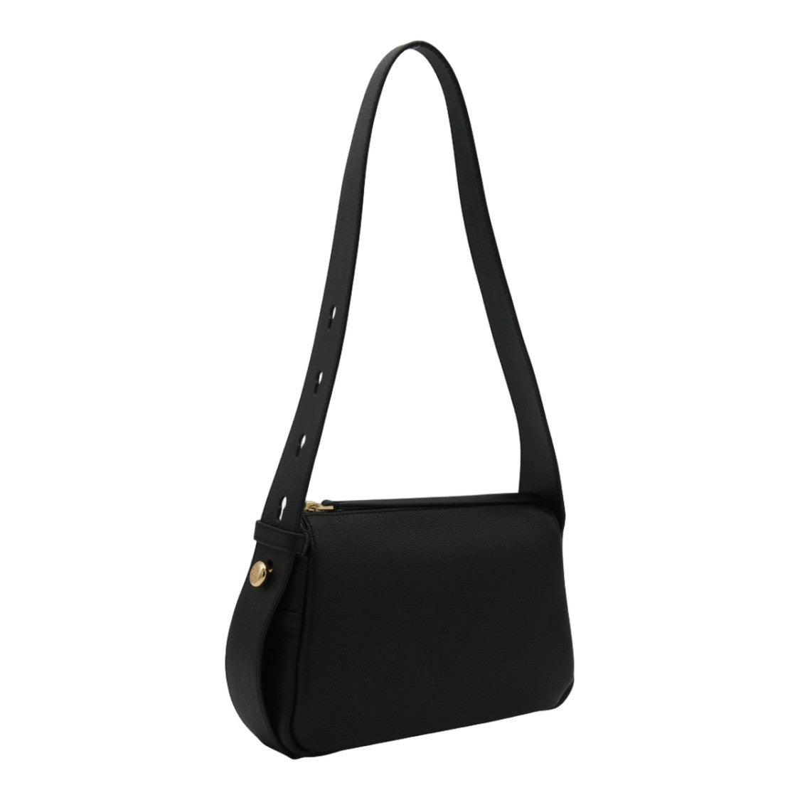 Tory Burch Structured Black Shoulder Bag With Gold-Tone Hardware