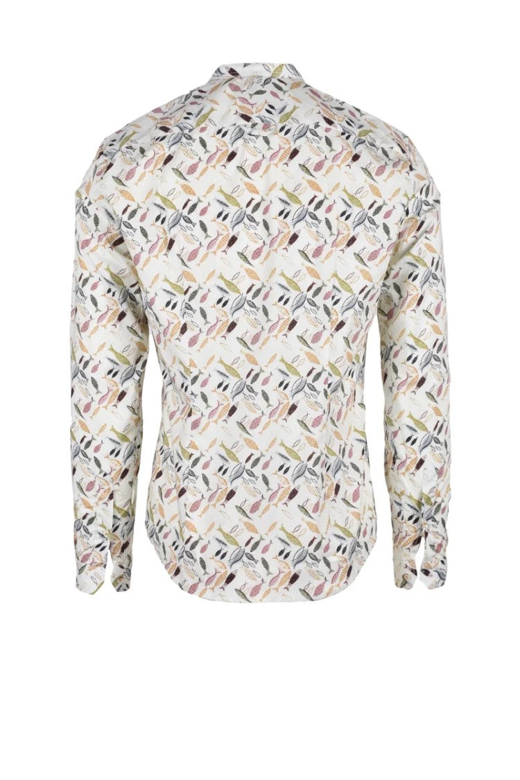 Koon Multicolor Leaf Stretch Cotton Shirt