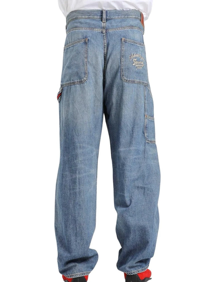 Tommy Jeans Blue Cotton Straight Jeans